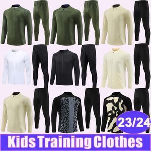 23 24 MBAPPE VERRATTI Training Wear Kids Kit Camisas de futebol MARQUINHOS HAKIMI KIMPEMBE FABIAN VITINHA Jaqueta Terno Camisas de futebol