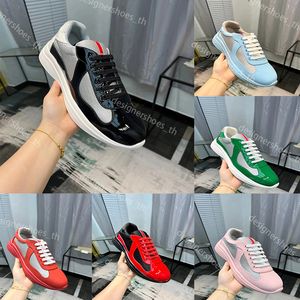 Men Women America Cup Sneakers Designer Sneakers nylonowe trampki moda koronkowa w górę buta gumowa męska trener 35-47