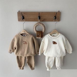 Kleidung Sets Luxus Designer 2 stücke Baby Jungen Kleidung Frühling Kleinkind Mädchen Kinder Trainingsanzug Für Mädchen Anzug Kinder Drop Lieferung mutterschaft DHPOC