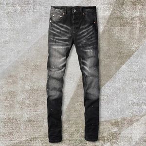 Jeans da uomo Pantaloni denim casual Pantaloni skinny affusolati Pantaloni neri lavati con acqua elasticizzata Jean Splash Ink Uomo Hombre Hip Hop Biker Streetwear