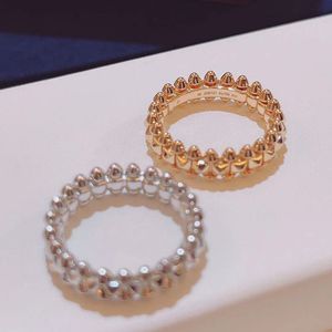 925 Sterling Silver Rivet Rings for Women Wedding Ring 18K Rose Gold