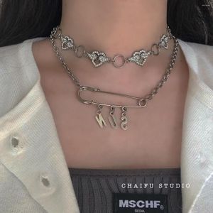 チョーカーラインスタースタイルラブネックレスストリートレトロフェアリーフープカラーボーンチェーンガーマストレンディアクセサリーパーティーギフト