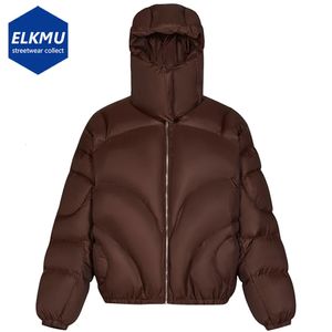 Homens para baixo parkas homens puffer jaquetas streetwear com capuz blusão casaco alto colarinho acolchoado hip hop homem parka engrossar casacos quentes y2k 231129