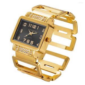 Pulseira de pulso pulseira de ouro de luxo relógio de pulso women women women 2023 mirror quadrado stainelss stainels steel watch watch watch watchwatch watchwatch de pulso