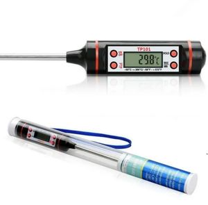 Instrumenty miernika temperatury TP101 Elektroniczny cyfrowy termometr żywnościowy metry pieczenia stali nierdzewnej Duże małe ekran hurtowy