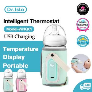 Flaskvärmare sterilisatorer# Dr.ISLA Portable Baby Bottle Warmer USB laddning Matning Botte Heat Keeper Travel Warmer Cover Heater Outdoor Bottle Warmer 231130