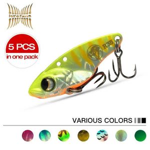 LUREFANS-SHIZHAN-R35 40 45 Rattlisnake VIB 5pcs 35mm 5g 40mm 7 5g 45mm 10g Artificial Pesca Fishing Baits Metal Catfish Lures 21063370