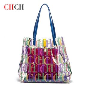 Akşam çantaları chch moda klasik basit stil kadınlar çanta büyük kapasite şeffaf renkli alışveriş ve 231130
