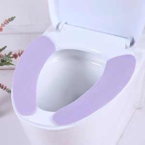 Toilet Seat Covers Washable And Reusable Winter Warm Cover Bathroom Accessories Sticky Mat Pad For Home Use