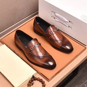 Роскошные мужские туфли ярко -кожа мужчина удобная оксфордская обувь кружев