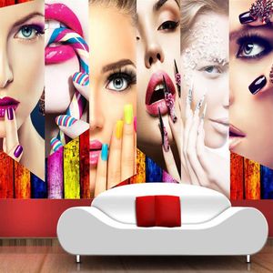 Custom 3d po wallpaper Makeup wallpaper for walls 3 d living room Beauty salon sofa TV backdrop 3d wallpaper walls236M