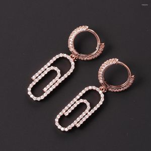 Ohrstecker Minimalistischer geometrischer Würfel Zirkon Hip Hop Modeschmuck für Damen Herren zarte Geschenke