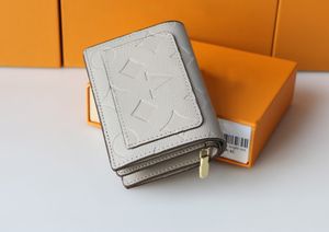 패션 디자이너 ZIPPY WALLET MENS 여성 가죽 지퍼 지갑 고품질 꽃 동전 지갑 핸드백 티타늄 카드 홀더 상자 80151-3 오리지널 클러치