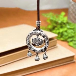 Pendant Necklaces Hip Hop Retro China-Chic Filigree Hollowed Out Fuzi Long-life Lock Safety Clasp Lovers Send Girlfriend Wholesale