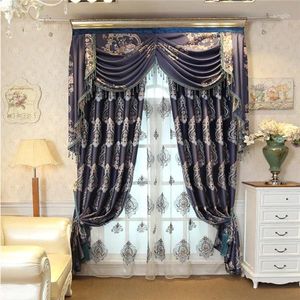 Curtain Luxury European Style Designs Blackout Fabric For The Living Room Window