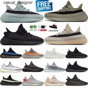 Tênis de corrida para homens mulheres designer tênis granito osso ônix yeeziness 350 yezziness 35 ardósia sal criado zebra oreo carbono beluga treinadores para nós 13 footwe y4ny