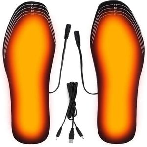 Solette per scarpe riscaldate USB Riscaldatore elettrico per piedi Scaldapiedi Calzino Tappetino per sport invernali all'aria aperta Sottopiede riscaldante Inverno caldo 231129