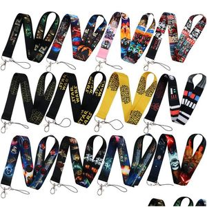 Novel Games Polyester Cartoon Cell Phone NeyChain Lanyard MTI-Color Cells Chain Accessory Camera Student Card Work ID Cards Long Los Dhrlv