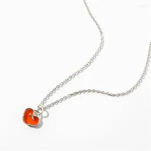 Pendant Necklaces Red Heart Sweet Romance Couple Gift Silver Color Clavicle Chain Female Necklace For Women Fashion Jewelry Party Birthday