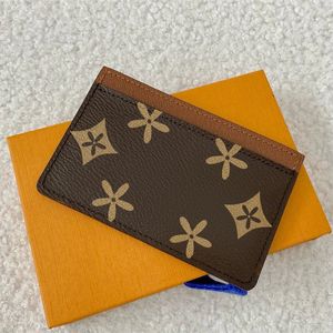 Top quality 3 credit card slot wallets M60703 card cover lady Men key pouch card holder purse Women Mini wallet Coin Purses Genuine Leather luxury Designer CardHolder