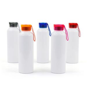 Expressar! Garrafas de água esportivas de alumínio de sublimação portátil em branco DIY Chaleira 750ML Cor Silicone Sling Copos de alumínio LG27