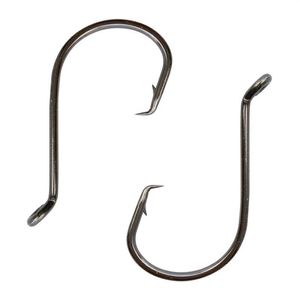 100pcs 7384 High Carbon Steel Fishing Hooks أسود إزاحة رياضية الطعم الطعم خطاف الصيد الحجم 1-8 02200