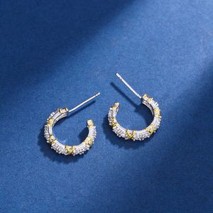 Designer Goldbeschichtung Marke Fashion Circle Ohrringe für Männer und Frauen Rose Style Dual Color X-förmiger Diamantanhänger mit derselben Kragenkette WC55