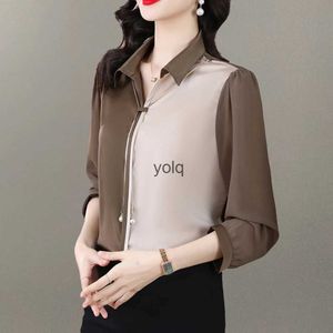 Women's Blouses Shirts Two Color Women Size L-5XL All-Match Comter Formal Tops Female Cloing Basicyolq