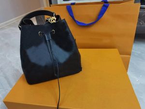 Neonoe mm designer väskor axel crossbody väska svart blomma luxurys handväskor kvinnor purs designer kvinna handväska hinkväskor totes dragstring handväska