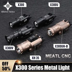 Torches WADSN Surefir Metal Tactical X300 X300U Ultra XH35 X300UH-B Pistol Light Hunting Scout Strobe Flashlight Accessories Fit 20mm Ra Q231130