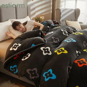 Set di biancheria da letto Simpatico copripiumino in morbida flanella calda per ragazze e cartoni animati per bambini 150 180 200 copripiumino in velluto invernale per letto full size 231130