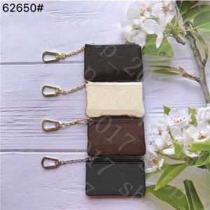 YQ Mini Short Wallet Purse Fashion Plånbok för Lady High Quality Keychain Leather Card Holder Coin Purse Women Classic Zipper Pock236w