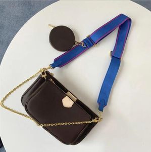 Tasarımcı çantası Felicie Pochette zincirleri omuz çantaları moda perakende deri lady debriyaj çapraz el çantaları kadınlar zincir mini cüzdan 3 parçalı set yok kutu