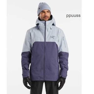 Designer ActiveWear Arcterys Jacket Outdoor Clothing Mens Series Mens Rush Jacket Outdoor Weatherproof Goretex Hooded Charge Coat Gift Purple Wno5p