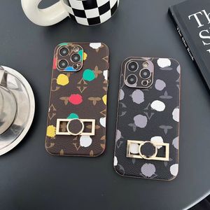 Designer iPhone Phone Case 15 14 13 12 Pro Max Cases Lu Hi Quality Leather Pres