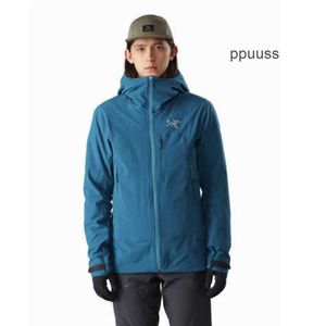 Designer Activewear Arcterys Jacket Outdoor Clothing Mens Series ARCTREYX series mens windbreaker soft shell jacket ski suit water wave gray Gl WNH4O