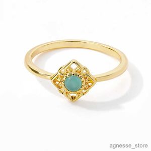 Bandringar Vintage Blue Sunflower Rings for Women Justerbar blommaengagemang vigselring par fingerring anillo kvinnliga smycken R231130