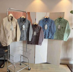 2023 Erkek Ceketler İş Kıyafetleri Moda Markası Carhart Tuval Yıkanabilir Balmumu Boyalı Detroit Ceket Amerikan Tarzı İş Giyim Etiket Hareket Tasarım 1195ess