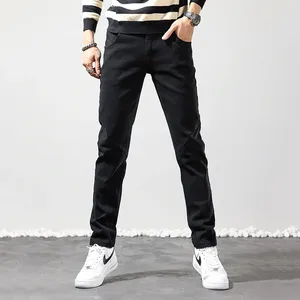 Jeans da uomo Stilista di moda da uomo di alta qualità nero kaki elastico elasticizzato slim fit pantaloni denim casual coreani vintage Hombre