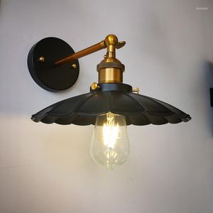 Lâmpada de parede vintage E27 Base arandelas industriais Luz para iluminação interna Decoração de casa de quarto retro ajustável