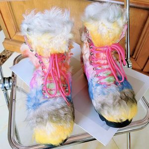 Chinelos de inverno mulheres baotou botas curtas high end pele espessada quente casa ao ar livre lazer sapatos de esqui de alta qualidade 2023 231129