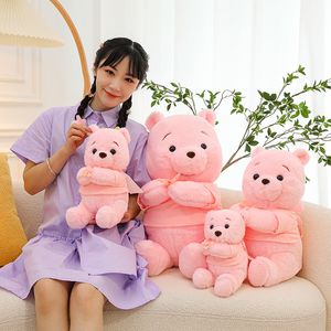 Partihandel Sakura Pink Bear stora plyschleksaker Barnspel Playmate Sofa Throw Pillow Send Girl Friend Gift