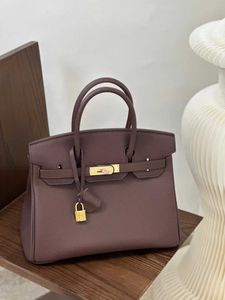 Top original wholesale Bojin tote bags online shop Togo Calf Leather Wax Handheld Single Shoulder Diagonal Straddle Bag 25 30cm with With Real Logo