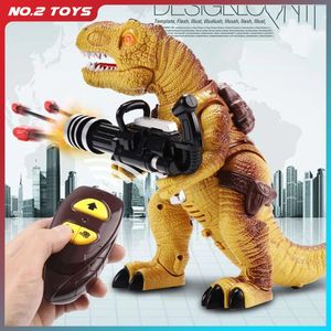 Electric RC Animals 2 4G Pilot Control Toys Diving RC Electric Walking Symulacja Zwierzęta Model Velociraptor z lekkim dźwiękiem prezenty świąteczne 231129