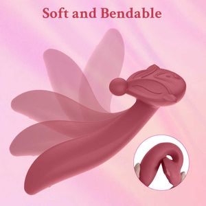 vibrators Fox Vibrator Dual Head Motor Vibrating Silicone Female Massage Stick 7 Frequency Charging Masturbator Adult Product