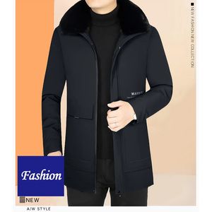 Erkek ceketler kış parka sıcak kürk yaka erkekler peluş pamuk yastıklı ceket 2023 Çıkarılabilir rüzgar geçirmez, siyah yastıklı ceket 231129
