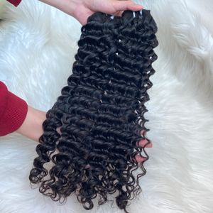 Deep Wave 100 % Double Drown Raw Human Hair Bundles 3 Stück 100 g/Stück Hochwertige, modische peruanische indain kambodschanische brasilianische reine Haarverlängerungen