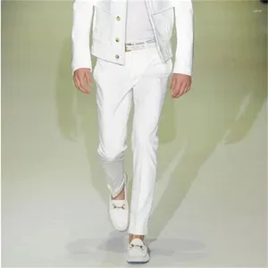 Erkekler Pantolon Sıradan 9 noktalı gevşek bahar ltalian Show Moda Gençlik İnce Fit Bel Küçük Taytlar