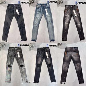 pantaloni firmati jeans viola jeans da uomo jeans da uomo pantaloni firmati per uomo nero 2023 nuovo stile Ricamo autocoltivazione e piedi piccoli moda donna