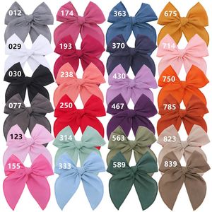 Hair Accessories Bulk 72pc/lot 5inch Fable Bow Hair Clips Baby Linen Cotton Hair Bow Hairpins Girls Hair Bow Kids Knotbow Barrettes Kids Headwear 231129